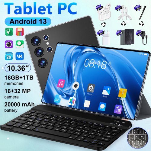 Imagen de Tableta 2025 Pulgadas - 16GB RAM, 1TB ROM, Android 13, 5G