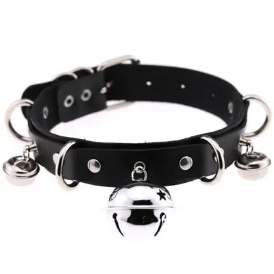 Image de Collier Chocker Gothique Noir - Style Harajuku Punk