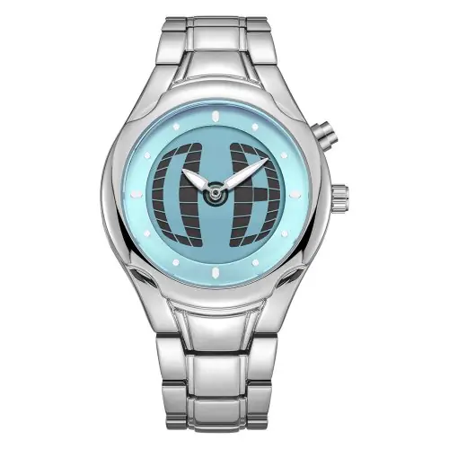 Rond argent bleu
