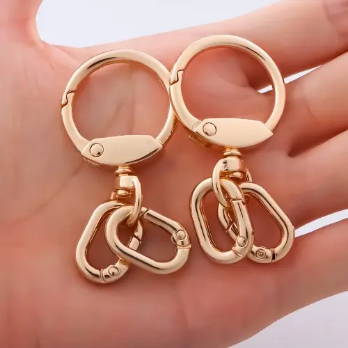 Image de Fermoir Pivotant Métal - Clip à Griffes de Homard pour Porte-Clés