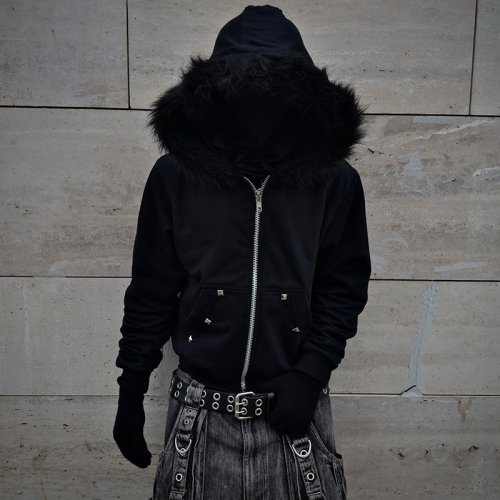 Immagine di Felpa con Cappuccio Unisex Punk Gotico Grunge Y2K 2025 - Nuova Felpa Cardigan Chic Autunno Inverno, Stile American Retro Hip Hop, Estetica Streetwear