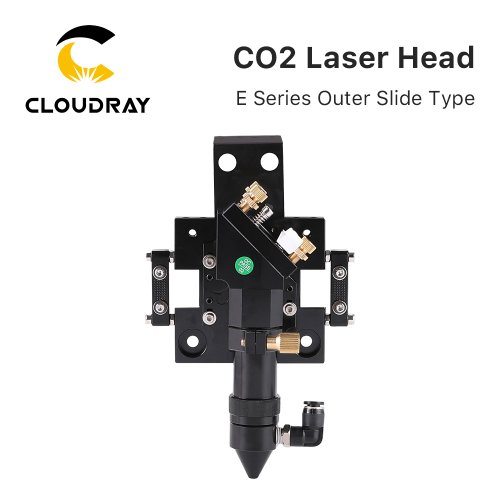 Immagine di Testa Laser CO2 Cloudray Nuovo Arrivo con Lente 63,5 mm, Specchio Esterno e Ugello Air Assist per Diametro 20 mm - Focale 50,8 mm, D25 mm