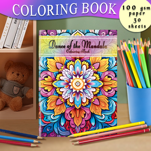 Imagen de Libro para Colorear Mandala para Adolescentes con 30 Diseños Únicos en Papel de Alta Calidad de 100 g/m² - Ideal para Aliviar el Estrés y como Regalo de Cumpleaños