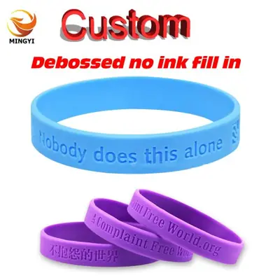 Image de Bracelet SOS Personnalisé en Silicone - Gravure en Relief