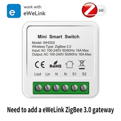 Image de Mini Interrupteur Intelligent 16A - Contrôle WiFi & Zigbee