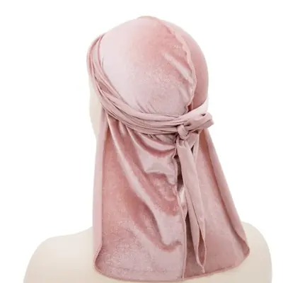 Image de Durag en Velours & Satin - Turban Élégant pour Adultes