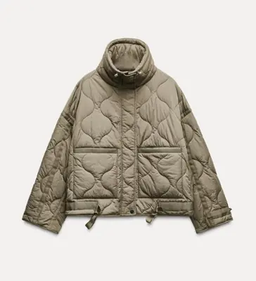 Image de Manteau Quilté Beige Femme 2025 - Chaud & Élégant