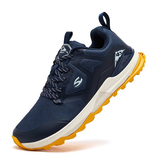 Imagen de HOBIBEAR Zapatillas de senderismo unisex con cordones Zapatos para caminar Viajes al aire libre Zapatillas de deporte de cuero artificial