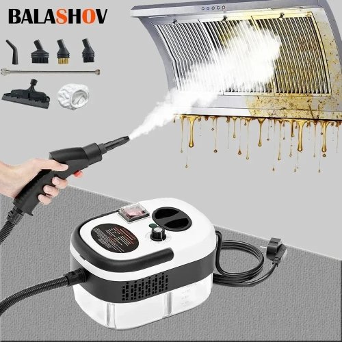 Limpiador a vapor portátil de 2500W, aire acondicionado de alta temperatura, capó de cocina, máquina de limpieza a vapor para coche, suelo y más limpieza