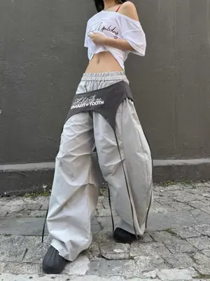 Image de Pantalon Cargo Y2K Femme - Style Streetwear & Danse