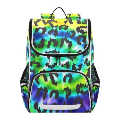 Image de Cartable Enfant Arc-en-Ciel Léopard - Sac École Fille Primaire