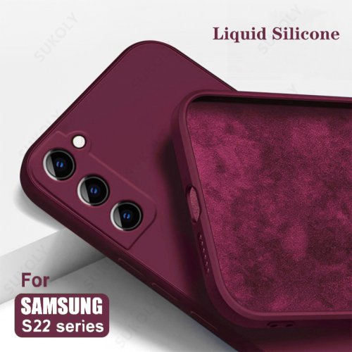 Custodia in Silicone Liquido Morbida e Protettiva per Samsung Galaxy S25 Edge, S24, S25 FE, S23, S22 Ultra, Plus, A56, A17, A16, A36, A54, A53, A55 5G – Design Elegante e Antiurto
