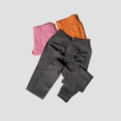 Zdjęcie Eleganckie legginsy damskie z wysokim stanem – modelujące pośladki, push-up, idealne do siłowni i codziennego noszenia
