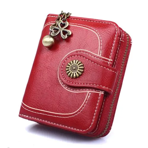 Image de Portefeuille Vintage Femme en Cuir Graissé