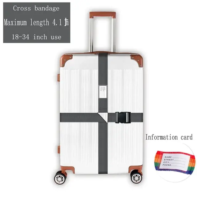 Image de Sangles de Bagage Élastiques Réglables - Sécurité & Pratique pour Vos Voyages