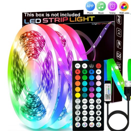Afbeelding van RGB LED Strip met WiFi & Muziek Sync – Flexibel Licht voor Slaapkamer & Gaming