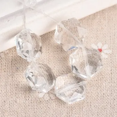 Image de Perles Cristal Facettées Hexagonales - DIY Bijoux Artisanaux