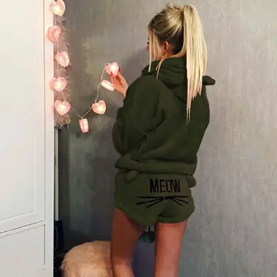 Image de Pyjama Velours Chat Miaou - Doux & Chaud
