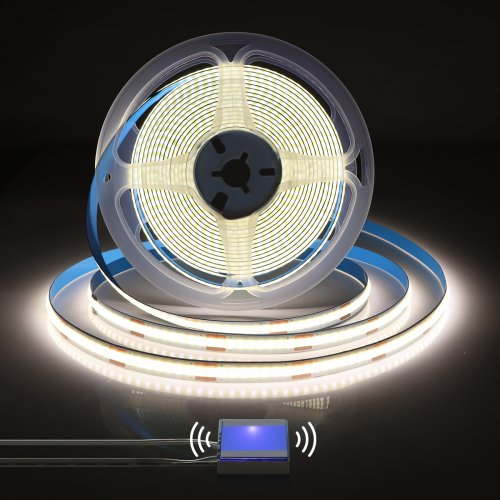 Imagen de Espejo de maquillaje retroiluminación iluminación COB 5V USB tira de LED penetrar espejo Sensor táct...
