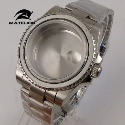 Image de Boîtier de Montre Plongée 40mm - 20ATM avec Bracelet Acier & Saphir