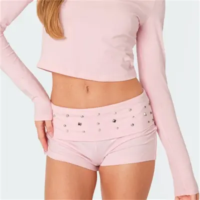 Image de Short Y2K Mini Foulard Vintage - Style Clubwear