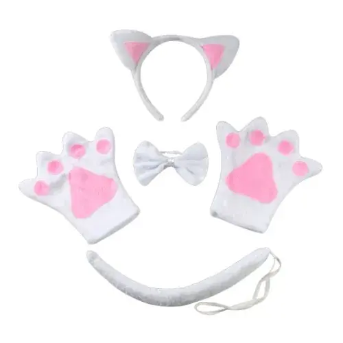 Blanc chat 4pcs