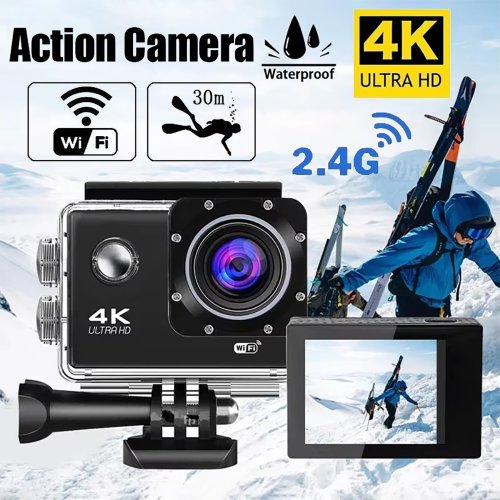 Immagine di Action Camera 4K con Wi-Fi e Impermeabile - Ideale per Avventure All'Aperto