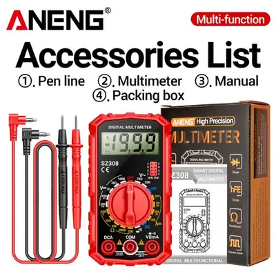Multimètre numérique ANENG SZ308 - Testeur AC/DC, tension, résistance et onde carrée