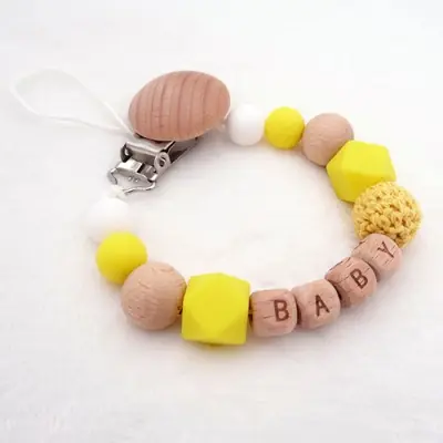 Image de Sucette Personnalisée avec Anneaux de Dentition - Accessoire Bébé