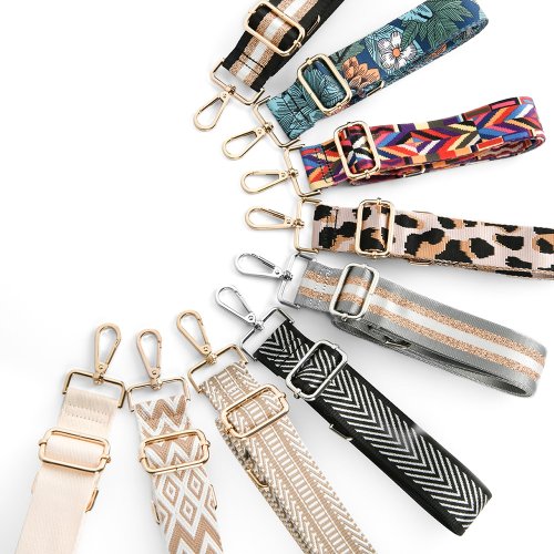 Verstellbarer Abnehmbarer Schultergurt für Handtaschen, Crossbody-Taschen und Gitarren – Ersatzriemen mit Druckverschluss für Frauen