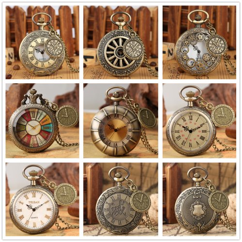 Imagen de Reloj Vintage con Colgante Romano - Elegancia Clásica para Él y Ella