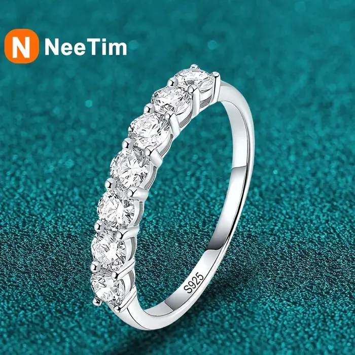 Image de Bague de Mariage Moissanite en Argent Sterling S925
