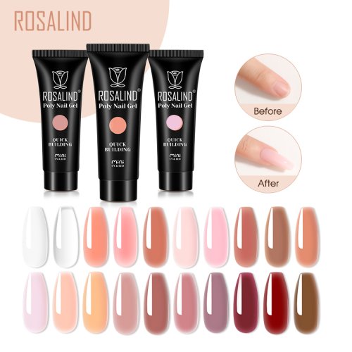 Afbeelding van Rosalind Mini Poly Nagelgel Semi Permanent UV Kristal Acryl Vloeibare Vingerverlenging Hybride Vernis Top Coat - Professionele Nagelverzorging voor Langdurige Glans