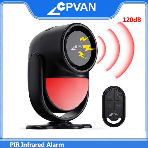 Afbeelding van Inbraakalarm met PIR-bewegingssensor, 120 dB sirene, afstandsbediening en deursensor voor optimale thuissicherheid