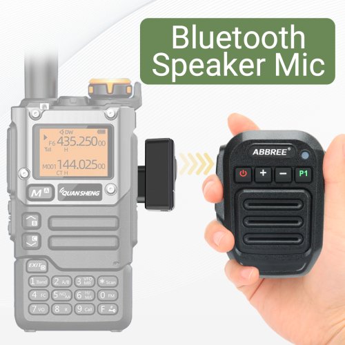 Imagen de Altavoz Inalámbrico con Bluetooth y Micrófono de Mano para Walkie Talkie Quansheng UV K5, K6, K58, Baofeng UV-5R y 21 Pro