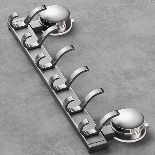 Imagen de Ganchos para Pared con Ventosa y Adhesivo - Soporte de Almacenamiento sin Perforación para Cocina, Baño y Ropa