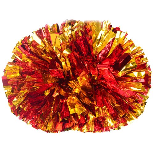 Bild von Bunte Griff Cheerleading Pom Poms große Cheer Bälle Silber Rot Gelb Blau Hand Tanz Pompons Zubehör für Frauen Mädchen Kinder
