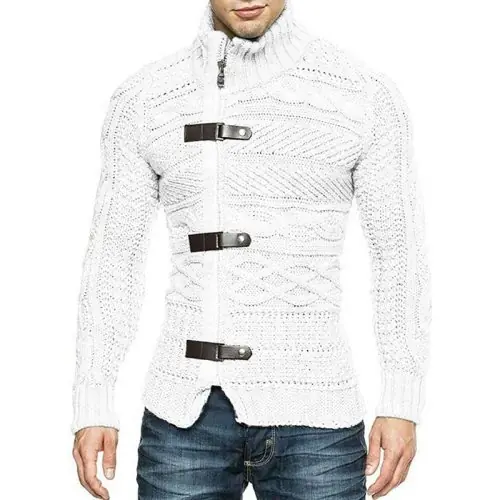 Image de Sweatercoat Homme Col Roulé - Élégant & Chaud