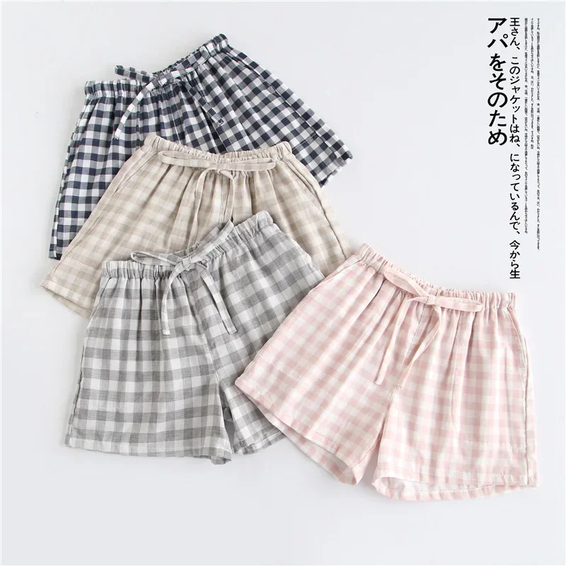 Afbeelding van Zomerse Katoenen Pyjama Shorts - Japanse Stijl voor Mannen en Vrouwen