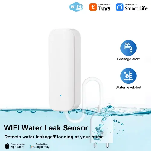 Image de Alarme de Fuite d'Eau Smart avec Alertes en Temps Réel