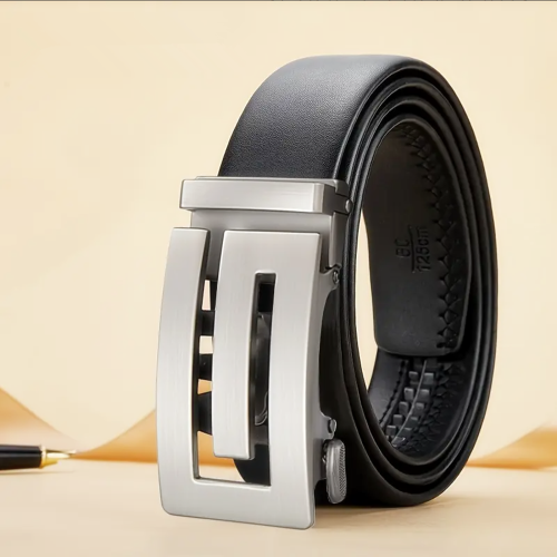 Image de Ceinture Homme Cuir Boucle Automatique - Style Élégant & Pratique