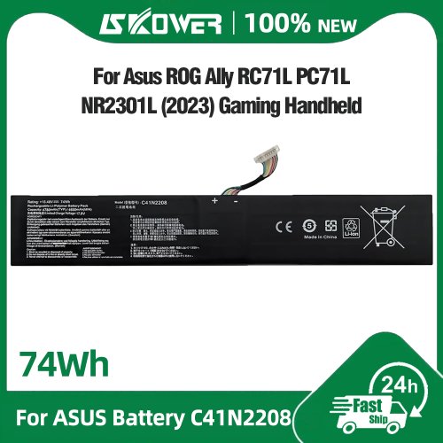 Bild von Hochleistungs-Akku 74Wh für ASUS ROG Ally RC71L, PC71L, NR2301L 2023 – C41N2208 Upgrade-Batterie für Z1 Extreme Gaming Handheld
