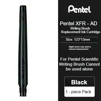Afbeelding van PENTEL Wetenschappelijk schrijven Draagbare penseelpen Zacht getipt Kalligrafie Oefenpen Hervulbare inkt Klein Normaal schrift