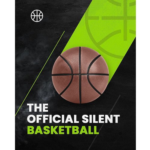 Afbeelding van Stille Basketbal 2024 - Opgevulde Airless Basketbal met Quiet Bounce Technologie, Perfect voor Indoor Gebruik en Stil Dribbelen, Ideaal als Geschenk