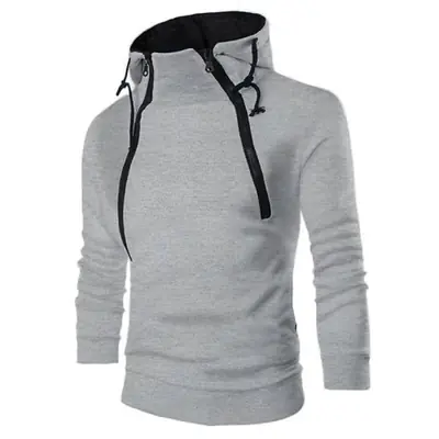 Image de Sweat à Capuche Homme - Col Haut & Fermeture Éclair