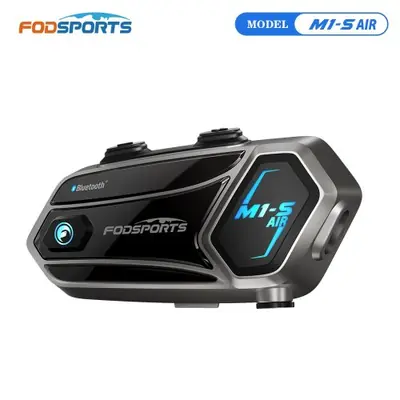 Image de Interphone Moto Bluetooth Fodsports M1S Air - Casque avec Radio FM et Partage Musique