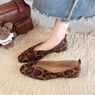 Image de Ballerines Femme Cuir Motif Serpent - Tailles 35 à 43