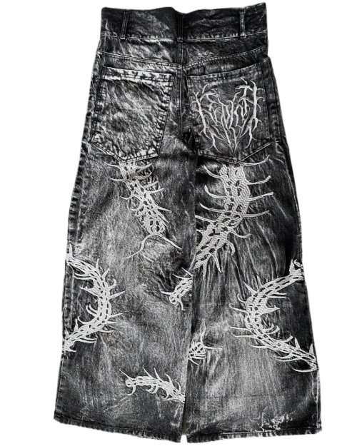 Imagen de Pantalones Vaqueros de Pierna Ancha para Hombre, Estilo Y2K Harajuku con Bordado Gótico de Ciempiés, Lavados y de Gran Tamaño, Ropa de Calle Punk Hip Hop Rock para Parejas