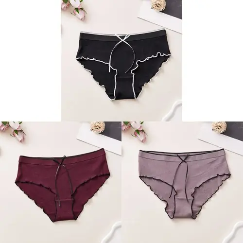 Image de Culottes Sexy en Coton Respirant - Lot de 3