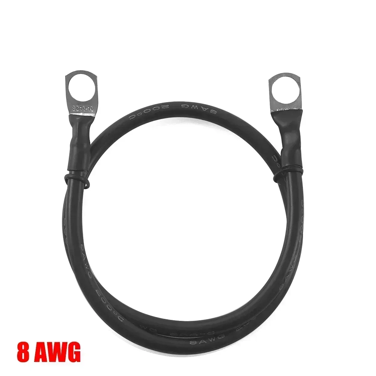 Imagen de Cable de silicona para batería auto M6-M10 rojo y negro 4AWG